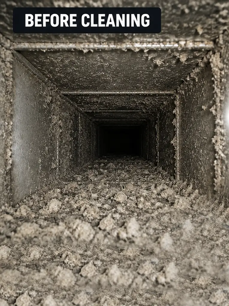 duct before cleaning