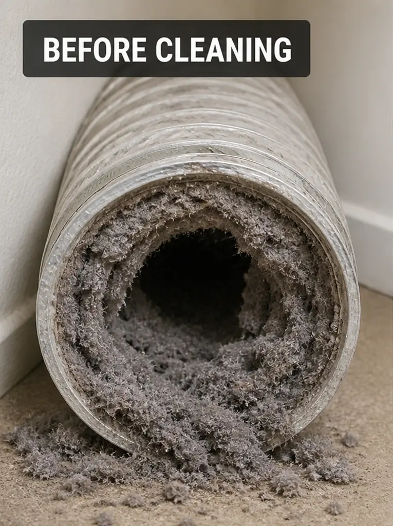 dryer before cleaning
